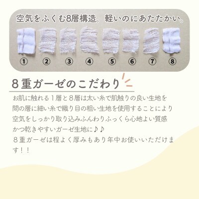 8重ガーゼ ベビーケット(ラベンダー)