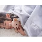 綿100% ジュニア綿毛布(ダークグレー/ストライプ) 100×140cm　毛布の町泉大津市産