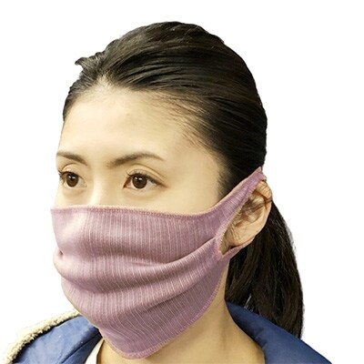 シルク潤いおやすみマスク (2枚セット・スモーキーピンク)