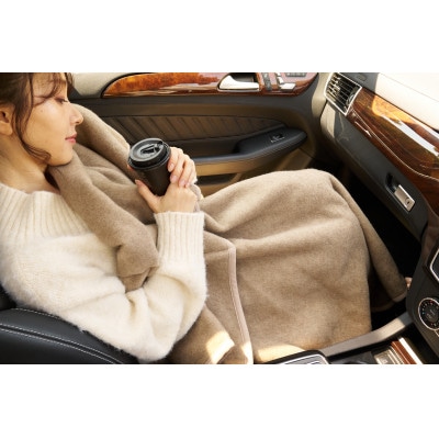 数量限定　クッションブランケット　カシミヤ(毛羽部分)