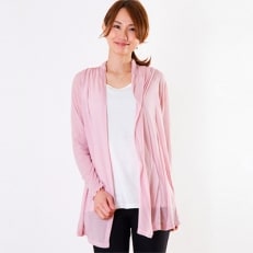 レディース コットン100%　シフォン　ロングカーディガン(Sサイズ)