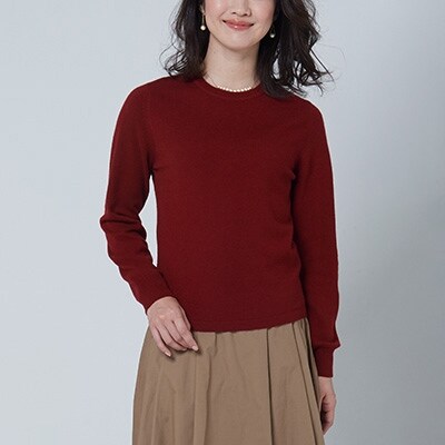 ふるさと納税 服 女 大阪府 泉大津市 日本製 カシミヤ100% レディース クルーネック ワイン Lサイズ 2579 日本製 カシミヤ100% レディース クルーネック ワイン Lサイズ