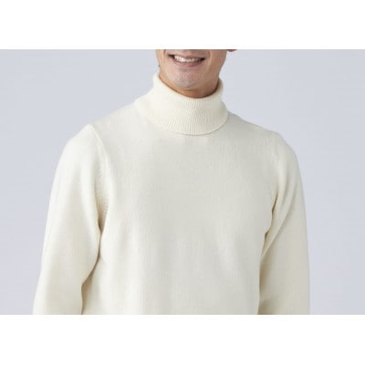 日本製　カシミヤ100%　タートルネック　白　Sサイズ
