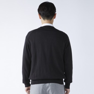 日本製　カシミヤ100%　カーディガン　黒　2Lサイズ