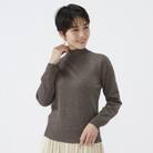 日本製　カシミヤ100%　レディース　ハイネックセーター　モカブラウン　Lサイズ