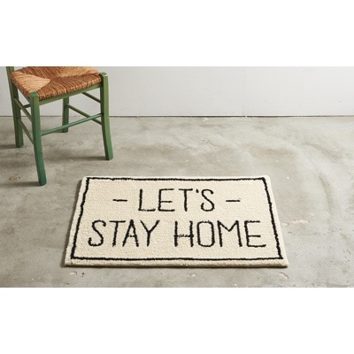 STAYHOME　ミニラグ　60×90　アイボリー