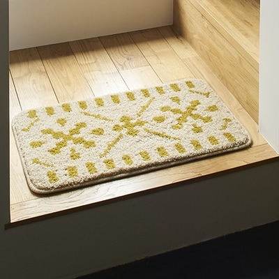 ノルディック　玄関マット　40×65　イエロー