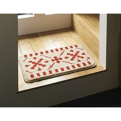 ノルディック　玄関マット　40×65　レッド