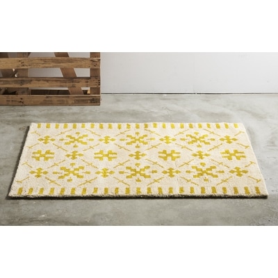 ノルディック　ラグ　90×140　イエロー