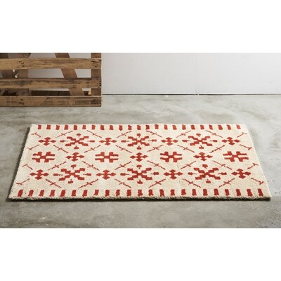 ノルディック　ラグ　90×140　レッド