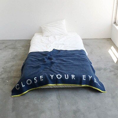 CLOSE YOUR EYES wool blanket