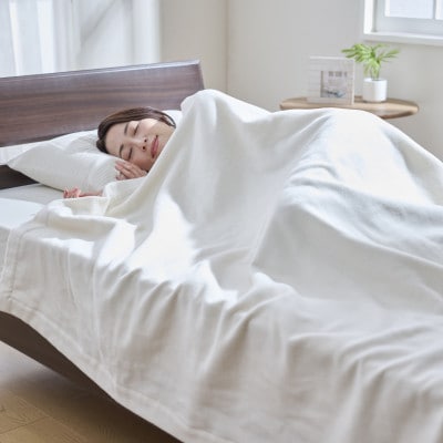 綿100% 新時代の綿毛布 肌きわみ ハーフ きなり