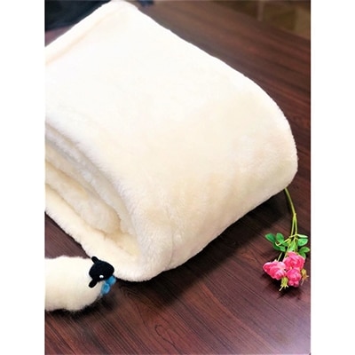泉大津製メリノウールマイヤー毛布(毛羽部分)　無着色