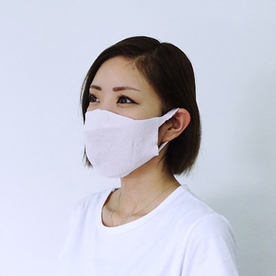 夏用3D和紙糸ニットマスク(内側メッシュ)　PM2.5シート付　二枚組(Mサイズ/ホワイト)