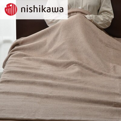 西川のカシミヤ毛布　ベージュ　シングル　140×200cm　FQ03602015/300