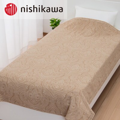 西川のカシミヤ混ウール毛布(毛羽部分)　ベージュ　140×200cm　FQ03353012/300