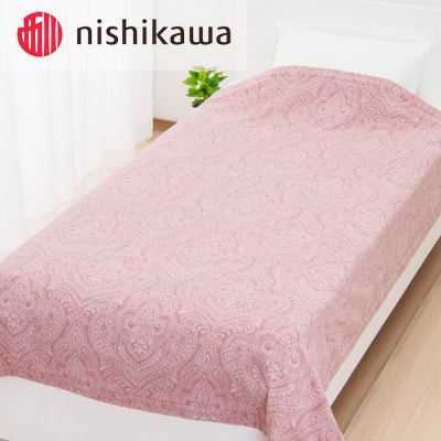 西川のカシミヤ混ウール毛布(毛羽部分)　ピンク　140×200cm　FQ03353012/100