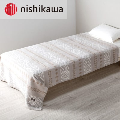 西川のシルク混ブランケット(毛羽部分)　ベージュ　140×200cm　FQ03144008/300