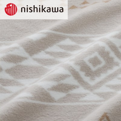 西川のシルク混ブランケット(毛羽部分)　ベージュ　140×200cm　FQ03144008/300