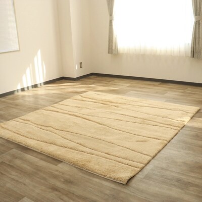 RUGカーペット【ロッテル】　約185cm×240cm　ベージュ