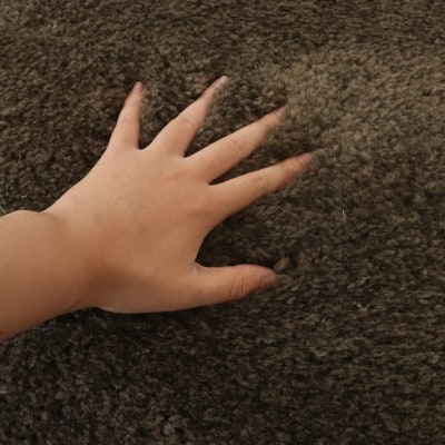 ムートン調ナイロンラグ【NY-7000】140×200　ブラウン