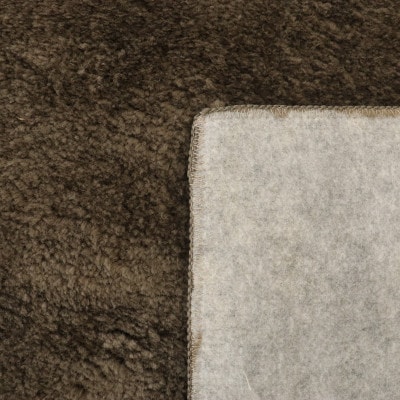 ムートン調ナイロンラグ【NY-7000】140×200　ブラウン