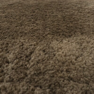ムートン調ナイロンラグ【NY-7000】140×200　ブラウン