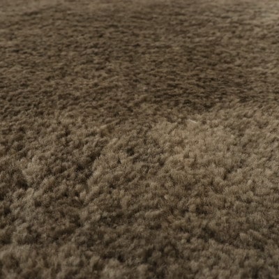 ムートン調ナイロンラグ【NY-7000】200×200　ブラウン