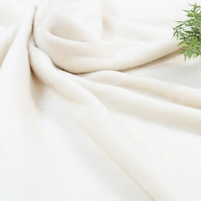 【1分以内に抗菌】泉大津市産・抗菌コットン毛布　オフホワイト　シングルサイズ140cm×200cm