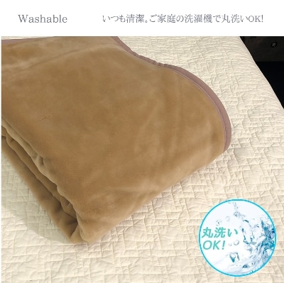 泉大津産　『ロマンス』　マイヤー毛布　色:アーモンド　シングル　55001945