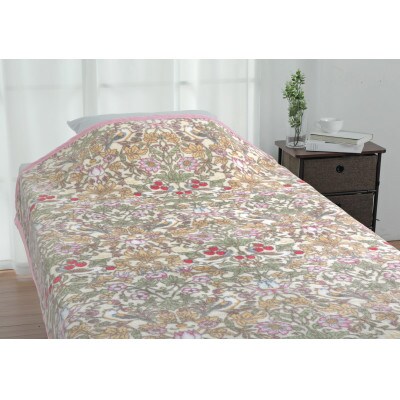 コットン100%(毛羽部分)　綿毛布　140×200cm　SB柄　ピンク　1枚　2831147010
