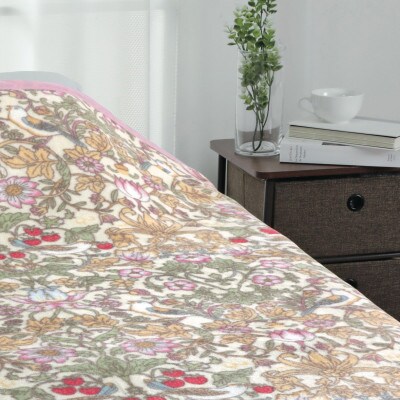 コットン100%(毛羽部分)　綿毛布　140×200cm　SB柄　ピンク　1枚　2831147010