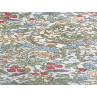 コットン100%(毛羽部分)　綿毛布　140×200cm　SB柄　ブルー　1枚　2831147070