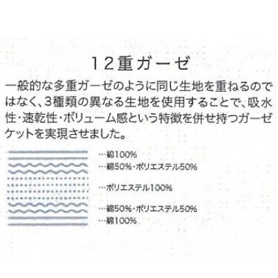 丸洗いOK【和と洋STYLE】　12重ガーゼタオルケット　シングル朝顔文　1枚　26354135GY