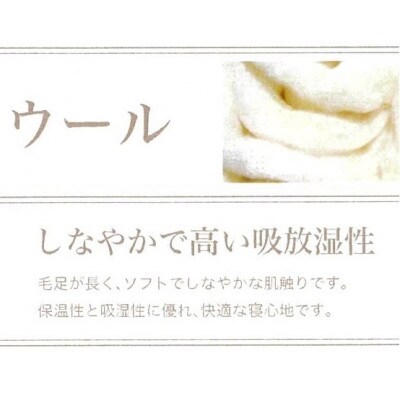 ROMANCE　洗える　パイル　ウール100%　敷きパッド　シングル　ベージュ　80674200