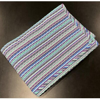 厚手の綿100%生地を収縮加工!敷パッドダブルブルーKW35100D