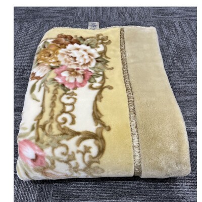 遠赤外線効果で体の芯から暖かい。KW21302エリザベート　合せ毛布 シングルサイズ　ベージュ
