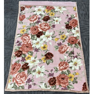 遠赤外線効果で体の芯から暖かい。KW21401Wファニー合せ毛布 ダブルサイズ　ピンク