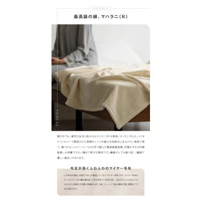 【コットン毛布 マハラニ シングルサイズ】日本製 140×200cm 大阪府泉大津市産