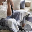 天然由来の抗菌加工 コットンブランケット ひざかけ サイズ 綿毛布 【LOOM&SPOOL】グレー