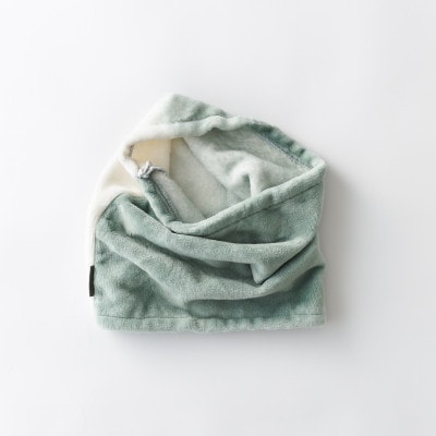 天然由来の抗菌加工 コットン ふわふわ ネックウォーマー 綿毛布 【LOOM&SPOOL】カーキ