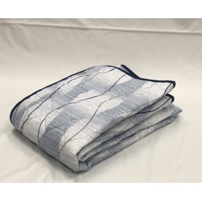 コットン100%　高島ちぢみ　さらさらキルト敷パット(約100×205cm)　FNP-006