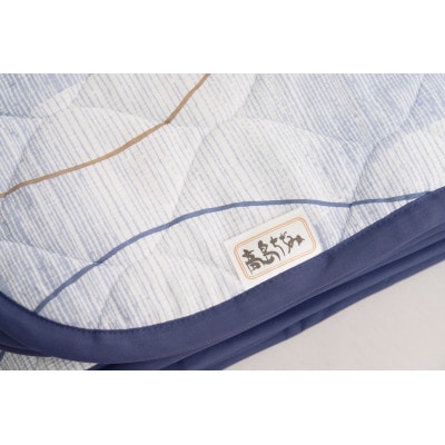 コットン100%　高島ちぢみ　さらさらキルト敷パット(約100×205cm)　FNP-006