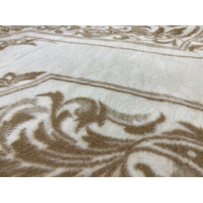 シルク100%　ジャカード織シルク毛布(毛羽部分)約140×200cm(シングルサイズ)FNM020