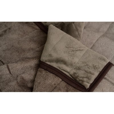 日本製あったか毛布ふとん　シングルサイズ(約140×190cm)　ヘリンボン柄　FNM-022