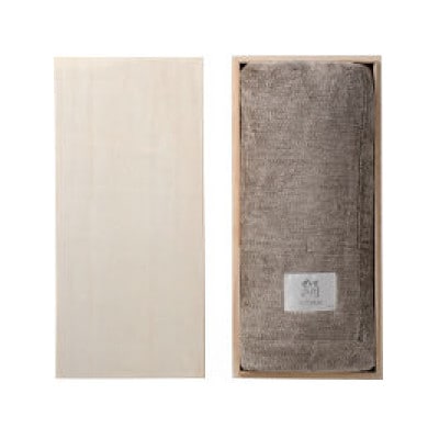 シルク100%　桐箱入りシルク毛布(毛羽部分)　約140×200cm(シングルサイズ)　SL-500