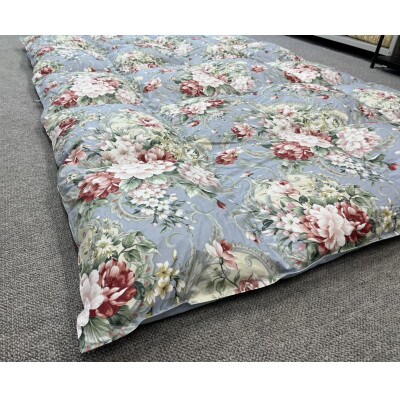 立体キルト羽毛ふとん　ブルー