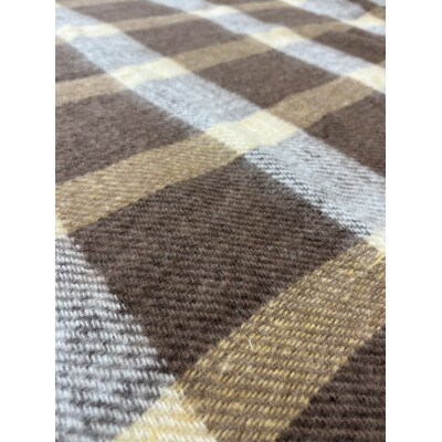 かわいいチェック柄の大判サイズひざ掛け　約70×120cm