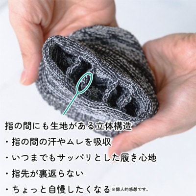「呼吸する和紙靴下」 ショート丈 ブラック Sサイズ (22cm～25cm) 2足セット