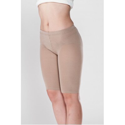 天然の美容繊維　シルク混のびのび5分丈パンツ　フリーサイズ　ベージュ　H-S2500